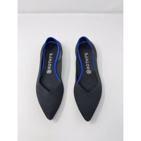 Rothys Womens Shoes Blue The Flat Slip On Ballet Knit Pointed Toe Casual US 10.5 - Picture 1 of 8